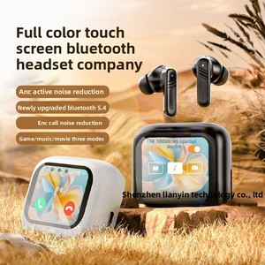 <span class=keywords><strong>Casque</strong></span> de traduction populaire LX10 intra-auriculaire <span class=keywords><strong>sans</strong></span> <span class=keywords><strong>fil</strong></span> avec écran tactile couleur LCD 5.4 pouces, commande vocale et réduction de bruit ANC+ENC - Product Image 2