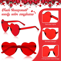 Serre-tête cœur et lunettes de soleil cœur pour la Saint-Valentin, accessoires photo en gros, cadeaux de fête Galentine