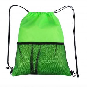 210D Polyester <b>Drawstring</b> <b>Backpack</b> Sports Mesh <b>Drawstring</b> <b>Backpack</b> with Double Shoulder Straps for Advertising Promotions - Product Image 6