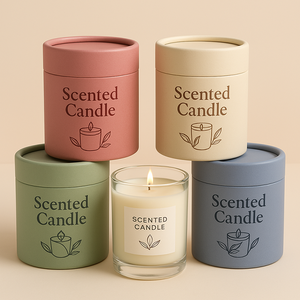 Tubenverpackung Matt Black Cilindro <span class=keywords><strong>De</strong></span> Tubo <span class=keywords><strong>De</strong></span> Cart n Para Velas Craft Paper T Shirt Packaging Papertube para Velas - Product Image 2