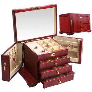 Personalizado de moda de estilo europeo atractivo diseño de madera de la joyería caja de almacenamiento con cerradura - Product Image 1