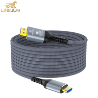 Cable de Fibra Óptica HDMI 8K con Cubierta Trenzada, Transmisión de Señal sin Pérdidas para Cine en Casa, Proyector, Grado Profesional