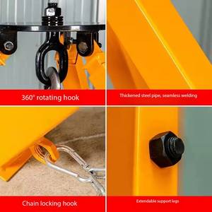 Nouveau treuil de construction télescopique à trois pieds en acier triangulaire 220V, trépied de levage de sauvetage de sécurité à vendre - Product Image 6