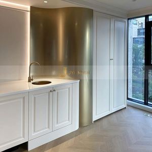 EX903 Matte <b>Sandblasted</b> Stainless Steel Panel for Hotel Lobby Interior Wall Decoration - Product Image 3