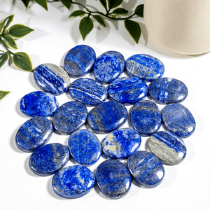 Piedras Planas de Lapislázuli Pulido de Alta Calidad al por Mayor, Ecológicas, para Feng Shui, Meditación, Decoración del Hogar, Coleccionables de Arte - Product Image 1