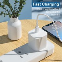 Câble de charge rapide USB-C 20W de qualité supérieure pour iPhone et ordinateur portable, kit adaptateur de voyage en métal et TPE PD Type-C