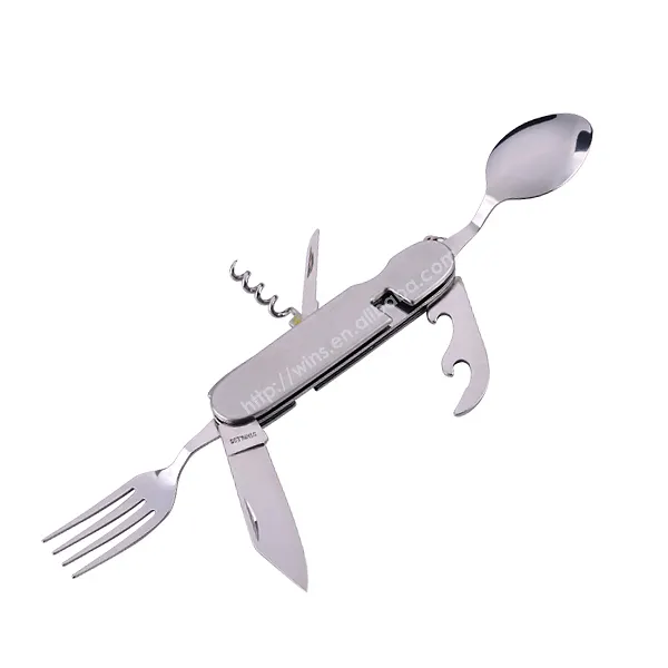 Detachable Camping Cutlery set Flatware Tableware Pocket Utensils for Hiking Camping Travel Outdoor Random Color