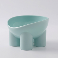 Gamelle pour animaux de compagnie en plastique couleur macaron, forme jambe d'éléphant, étanche IPX5, moderne, 500 ml, avec protection automatique du cou pour chat