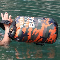 Sac à dos étanche camouflage transfrontalier en PVC 210D, multifonctionnel et portable pour activités de plein air, baignade et randonnée aquatique, sac étanche 2L-30L
