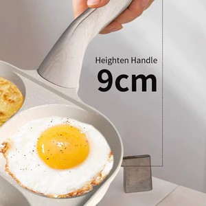 Padella Antiaderente Moderna in Metallo a 4 Fori, Multifunzionale per Pancake e Colazione, Compatibile con Piani a Induzione - Product Image 4