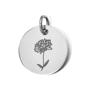Colgante de Flor de Acero Inoxidable, Diseño Clásico de Planta, Accesorio de Joyería Unisex - Product Image 5