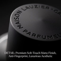 Capuchon de parfum en alliage de zinc magnétique finition qualité bijoux noir mat, couvercle de marque signature, usine OEM/ODM directe