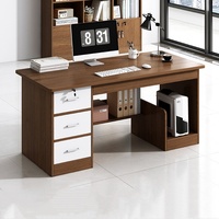 Bureau d'ordinateur simple avec serrure à tiroir Bureau d'étude pour étudiants à domicile avec espace d'écriture confortable pour chambre ou bureau à domicile
