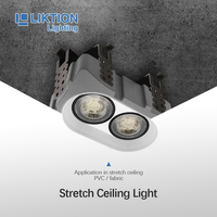 Decoración de Interiores, Techo Tensado, Película de PVC, Techo de Tela Elástica, Iluminación, Carcasa para Lámpara LED GX53 de ABS