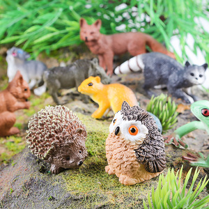 Modelli di animali selvatici per simulazioni nella giungla: Cervo dal coda <span class=keywords><strong>bianco</strong></span>, Volpe rossa, Scoiattolo, Orso bruno, Leopardo, <span class=keywords><strong>Riccio</strong></span>, Procione - Product Image 2