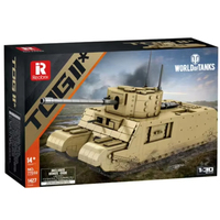 Reobrix 77032 TOG2 Tank Perang Dunia II Model Tank Berat Klasik Seri Militer Mainan Bata Anak-anak DIY Hadiah Ulang Tahun Set Blok Bangunan
