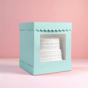 Caja alta para pasteles con altura personalizada e impresión, apta para pasteles de cumpleaños de crema batida de varias capas y grosor. - Product Image 5