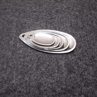 Spinner français 1 #   2 #   Leurre de pêche en eau douce finition nickel 1 pièce/sac pour brochet, bar, saumon, poisson-chat, imprimé cuivre, eau salée