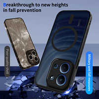 Coque de téléphone magnétique pour Xiaomi Redmi 15C 15 A5 4G A3, protection contre les chutes de qualité militaire, translucide, mate, antichoc, anti-empreintes digitales