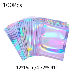 Custom Translucent pink Zip Lock <strong>Bag</strong> Holographic <strong>Storage</strong> <strong>Bag</strong> Xmas Gift Packaging Socks <strong>Lingerie</strong> Cosmetics Food Zipper <strong>Bag</strong> - Product Image 3