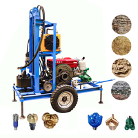 Moteur diesel 22hp 25hp 35hp machine de forage de puits d'eau plate-forme de forage hydraulique pour la mine et l'utilisation de puits