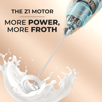 Mousseur à lait électrique portable en acier inoxydable avec support, fouet à matcha, mélangeur de boissons et mousseur à café