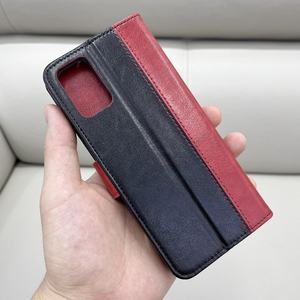 चुंबक लॉक फ्लिप चमड़े के कार्ड धारक वॉलेट रेट्रो सिलाई फोनलेदर मोबाइल फोन मामले - Product Image 2