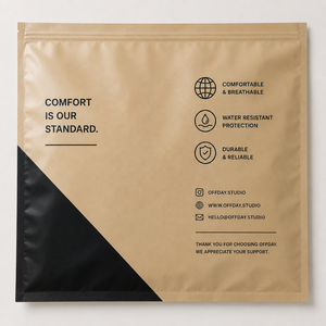 Sac d'emballage pour vêtements imprimé sur mesure, grande pochette refermable à glissière avec fenêtre transparente pour t-shirts - Product Image 2