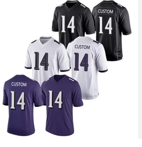 Maillot de football Minnesota personnalisable pour hommes 18 # Short Justin Jefferson 100% polyester anti-UV, séchage rapide, respirant, grande taille - Product Image 3