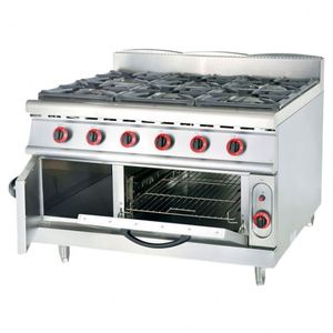 Estufa Industrial de Gas con Horno de 6 Quemadores, Certificación CE, Equipo para Restaurantes - Product Image 3