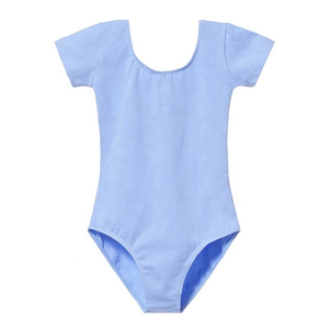 Maillot de Ballet de Manga Corta para Niñas con Espalda Descubierta, Traje de Danza para Niños, Body de Algodón y Spandex, Disponible en Tallas 2-12 - Product Image 2