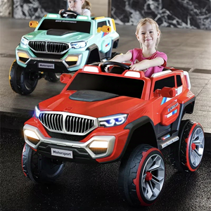 2人座儿童电动车，适合兄弟姐妹乘坐，带遥控器，12伏电池，四轮动力儿童车 - Product Image 3