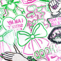Collection Sœur d'âme en tissu polyester style américain, avec nœud papillon vintage 1908 et applique de sequins, fabriqué en Chine