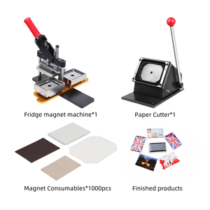 Chất lượng cao 80*53mm/90*65mm tùy chỉnh DIY hình chữ nhật kim loại ảnh tủ lạnh nam châm Kit/bao gồm cắt và nam châm hàng tiêu dùng - Product Image 1