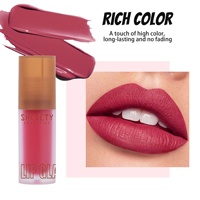 Gloss à lèvres liquide mat longue tenue, couleur intense, anti-transfert, taille standard, pour l'export.