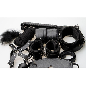 ชุดอุปกรณ์ทาสหนัง PU ชุดอุปกรณ์ทางเพศสำหรับคู่รักเกย์100ชิ้นชุดทาสเกมผู้ใหญ่ - Product Image 4