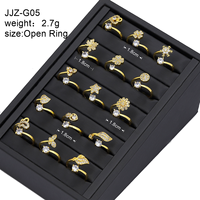Cincin Kawin Jxx Zircon Brass Harga Bagus Sederhana Lapis Emas Bulat Perhiasan Wanita Cincin Perhiasan Fashion