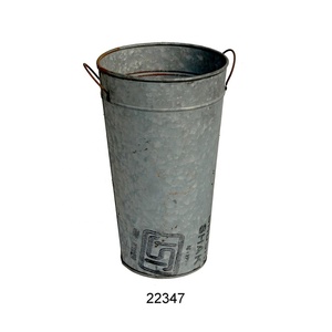 Cubeta Metálica Galvanizada Más Vendida con Asa de Madera para Hogar y Jardines, Cubetas Galvanizadas Económicas y de la Mejor Calidad - Product Image 2