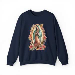 Sudadera Personalizada con Capucha de Nuestra Señora de Guadalupe, Sudadera de la Virgen María, Sudadera Cristiana con Cuello Redondo, Ropa Urbana - Product Image 1