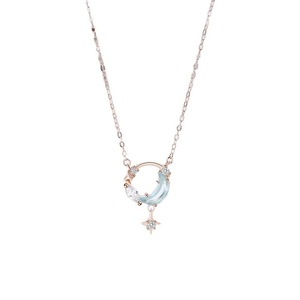 Dream Chasing Galaxy Star Necklace For Women Zinc Alloy Clavicle Chain Star Moon Pendant Gift Jewelry - Product Image 5