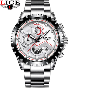 LIGE 9821 Dernière montre de luxe de bonne qualité Tendance Design Prix bas Multicolore <span class=keywords><strong>Chic</strong></span> Multifonction Hommes Montre Quartz Bracelet en acier inoxydable - Product Image 1