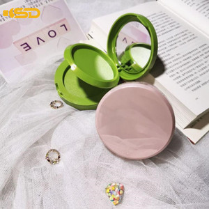 Rifornito popolare rosa verde bianco colore stampa <span class=keywords><strong>in</strong></span> <span class=keywords><strong>polvere</strong></span> custodia per uso cosmetico - Product Image 2