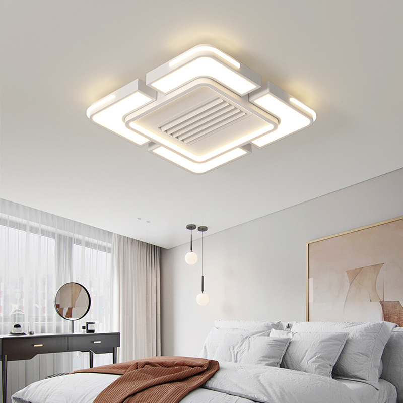 LINKWAY New Design Bladeless Modern Nordic Creative Ceiling Fan Light Dimming 3CCT LED Touch Control Iron Acrylic Construction