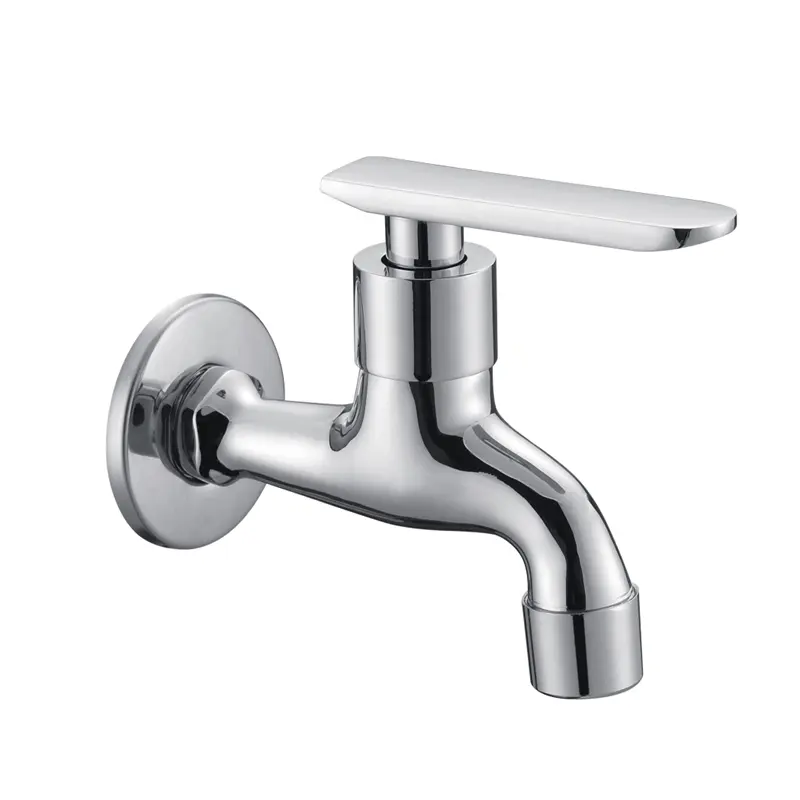 Stainless Steel Bibcock Garden Hose Tap Faucet Basin Washing Machine Brass Wall Mounted Faucet