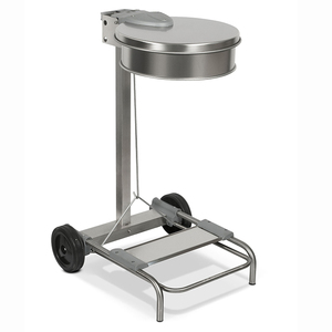 JH-Mech Poubelle <span class=keywords><strong>sur</strong></span> roues résistante à la rouille, cadre de support de sac poubelle en acier inoxydable de très grande capacité - Product Image 1