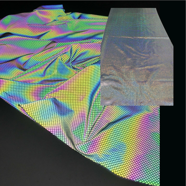 Hologram Luxury Glitter Stretch Breathable Spandex rainbow Printed Sportswear Polyester Shiny Evening Dress Active Wear Fabric