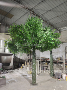 S0259 Top qualité en gros décoration restaurant hall <span class=keywords><strong>arbre</strong></span> vert artificiel grand <span class=keywords><strong>clémentine</strong></span> banyan faux ficus <span class=keywords><strong>arbre</strong></span> pour <span class=keywords><strong>de</strong></span> - Product Image 3