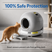 Bac à litière pour chat entièrement automatique, intelligent, autonettoyant, désodorisant, facile à nettoyer, durable, design spacieux, grande capacité, matériau PP