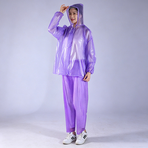 Ensemble imperméable classique en PVC épaissi pour <span class=keywords><strong>femme</strong></span> – Combinaison de <span class=keywords><strong>pluie</strong></span> intégrale et <span class=keywords><strong>pantalon</strong></span> de <span class=keywords><strong>pluie</strong></span> pour moto, électromobile et tourisme - Product Image 6
