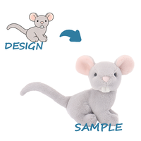 Peluche super douce personnalisable avec sacs, accessoire de fête unisexe